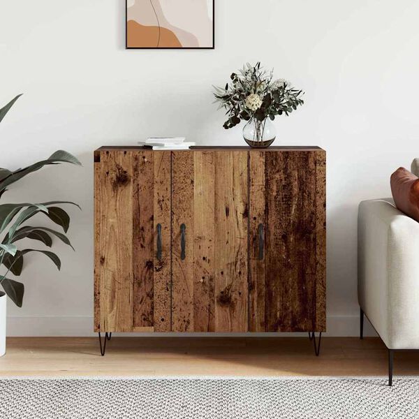 vidaXL Sideboard Gammalt tr&auml; 90 x 32,5 x 80 cm Konstruerat tr&auml;