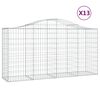 vidaXL Gabioner b&aring;gformade 13 st 200x50x100/120 cm galvaniserat j&auml;rn