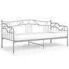 vidaXL S&auml;ngram b&auml;ddsoffa gr&aring; metall 90x200 cm