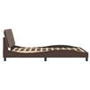vidaXL Bed Frame with LED without Mattress "Zadar" Brown 120x200 cm
