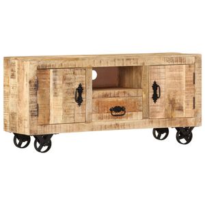 vidaXL Tv-b&auml;nk grovt mangotr&auml; 110x30x50 cm
