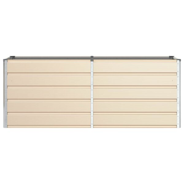 vidaXL Planteringsk&auml;rl Elfenben 480 x 50 x 45 cm Galvaniserat St&aring;l