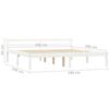 vidaXL S&auml;ngram utan madrass vit massiv furu 180x200 cm