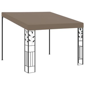 vidaXL V&auml;ggmonterad paviljong 3x3x2,5 m taupe