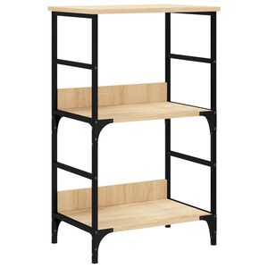 vidaXL Bokhylla sonoma-ek 50x33x82 cm konstruerat tr&auml;
