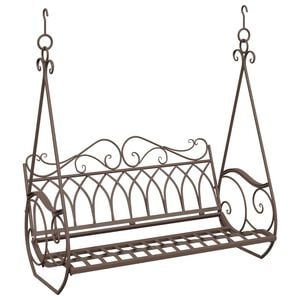 vidaXL Gungb&auml;nk St&aring;l 112 x 60 x 126,5 cm Antikbrun