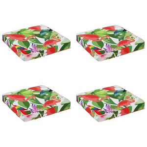 vidaXL 4-delade Sittdynor VUGHT 4 st 100% Polyester Flerf&auml;rgsdesign