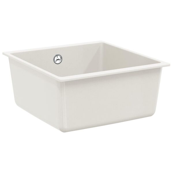 vidaXL Diskho Vit 430 x 460 mm 80% Kvarts och 20% Resin
