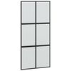 vidaXL Skjutd&ouml;rr svart 102,5x205 cm h&auml;rdat glas och aluminium
