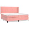 vidaXL Rams&auml;ng med madrass rosa 200x200 cm sammet