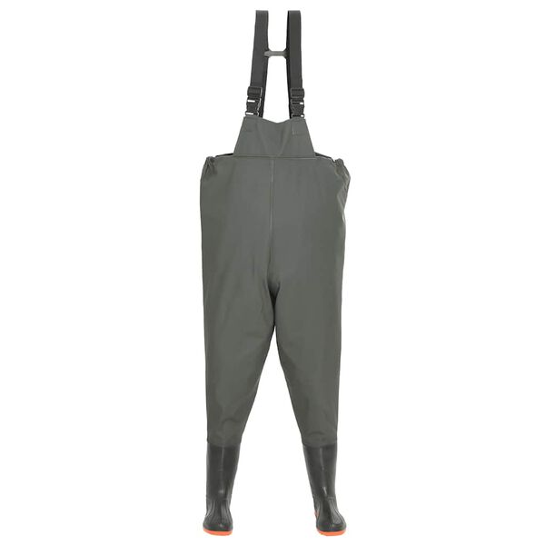 vidaXL Vadarbyxor med stövlar grön strl. 44