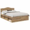 vidaXL S&auml;ngram med huvudgavel Artisan Ek 140 x 190 cm Massiv furu