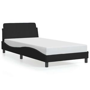 vidaXL Bed Frame "Dover" Black 100x200 cm Velvet