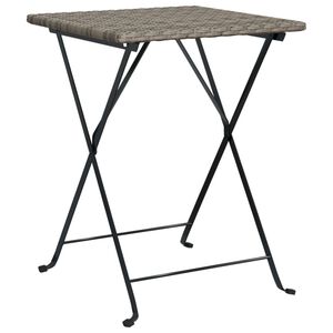 vidaXL Hopf&auml;llbart caf&eacute;bord gr&aring; 55x54x71 cm konstrotting