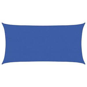 vidaXL Sols&auml;tt segel 2 x 6 m HDPE Rektangul&auml;r Bl&aring;