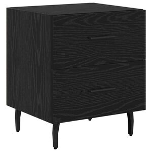 vidaXL Nattduksbord Svart Ek 40 x 35 x 47,5 cm Konstruerat tr&auml;
