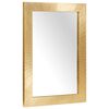 vidaXL Badrumsspegel Guld 50 x 2,5 x 70 cm Glas och massivt mangotr&auml;