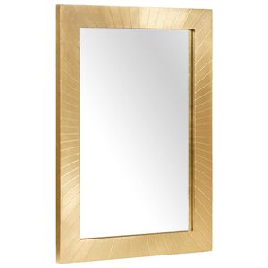 vidaXL Badrumsspegel Guld 50 x 2,5 x 70 cm Glas och massivt mangotr&auml;