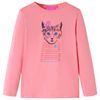 T-shirt med l&aring;nga &auml;rmar f&ouml;r barn rosa 128