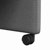 vidaXL Matstolar med hjul med hjul 2 pcs M&ouml;rkgr&aring; 58 x 65 x 94 cm tyg