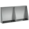 vidaXL St&ouml;dv&auml;gg 2 st 40 x 12 x 40 cm Galvaniserat st&aring;l Silver