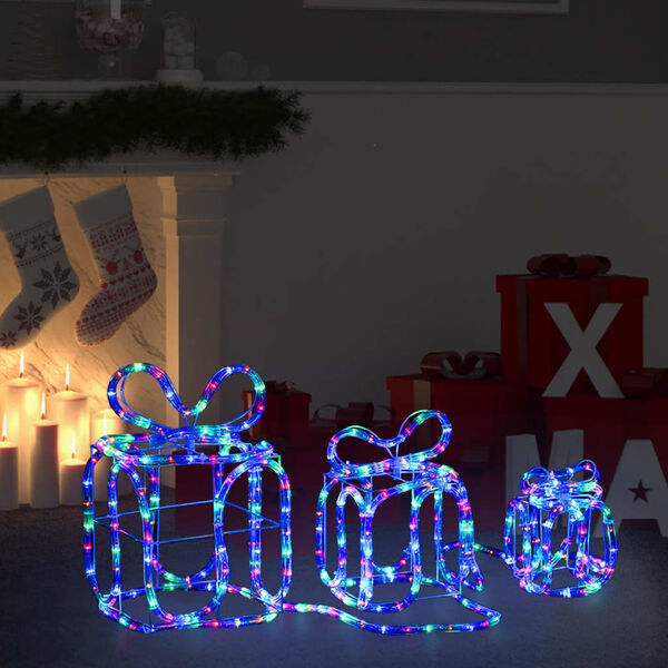 vidaXL Juldekoration julklappar med 180 LED inomhus/utomhus