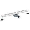 vidaXL Duschavlopp med linj&auml;rt design och 360&deg; Sifon Silver 70 cm