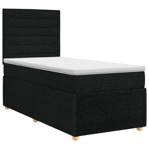 vidaXL Kontinentals&auml;ng med madrass Svart 80 x 200 cm Tyg