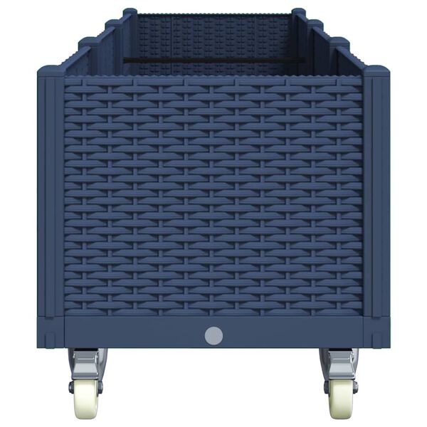 vidaXL Odlingsl&aring;da med spalj&eacute; bl&aring;gr&aring; 240x50x54 cm PP