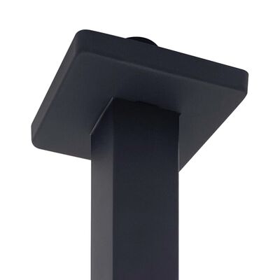 vidaXL Duscharm fyrkantig rostfritt stål 201 svart 20 cm