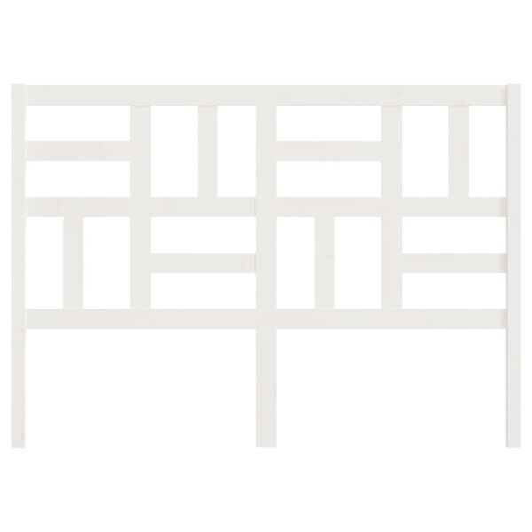 vidaXL Sänggavel vit 146x4x104 cm massiv furu