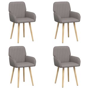 vidaXL Matstolar 4 st Tyg Taupe 56,5 x 50 x 87,5 cm