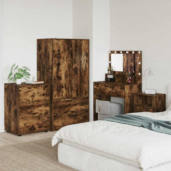 vidaXL F&ouml;rvaringssk&aring;p R&ouml;kt ek 60 x 48 x 81 cm Konstruerat tr&auml;