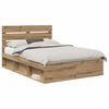 vidaXL S&auml;ngram med huvudgavel Artisan Ek 140 x 200 cm Massiv furu