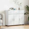 vidaXL Sideboard FLORIN Vit 88,5 x 30,5 x 73 cm Konstruerat tr&auml;