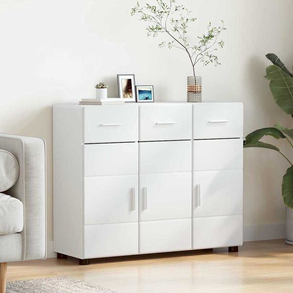 vidaXL Sideboard FLORIN Vit 88,5 x 30,5 x 73 cm Konstruerat tr&auml;
