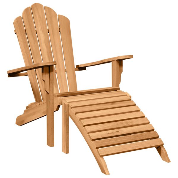 vidaXL Adirondackstol 2 pcs Brun 137 x 77 x 95 cm Massivt teaktr&auml;