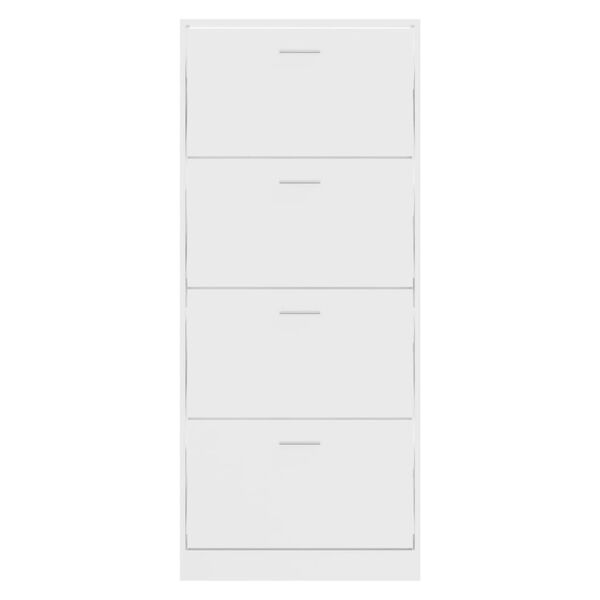 vidaXL Skosk&aring;p vit h&ouml;gglans 63x24x147 cm konstruerat tr&auml;