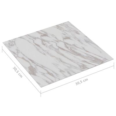 vidaXL Självhäftande golvplankor 20 st PVC 1,86 vit med marmormönster