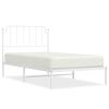 vidaXL S&auml;ngram med huvudgavel metall vit 100x190 cm