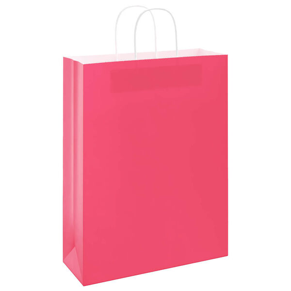 vidaXL Papperspåsar 50 st med handtag rosa 32x12x42 cm
