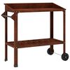 vidaXL Planteringsbord med hjul Rostig 96 x 50 x 89 cm