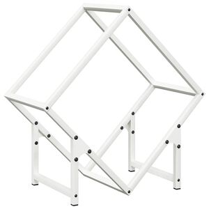 vidaXL Vedst&auml;ll vit 50x25x50 cm kallvalsat st&aring;l