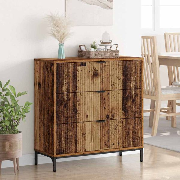 vidaXL Sideboard Gammalt tr&auml; 79,5 x 33 x 82 cm Konstruerat tr&auml;