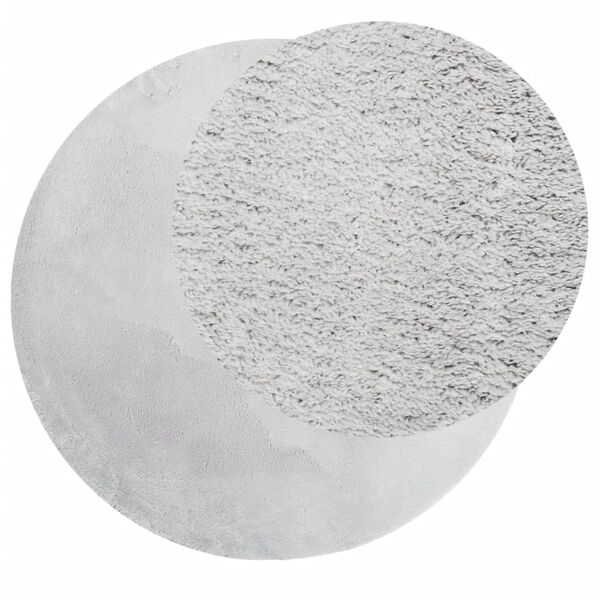 vidaXL Mjuk matta HUARTE med kort lugg tvättbar grå Ø 80 cm