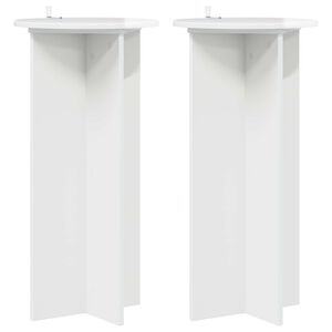 vidaXL V&auml;xtst&auml;ll 2 pcs Vit h&ouml;gglans 40 x 40 x 80 cm Konstruerat tr&auml;
