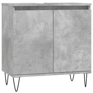 vidaXL Badrumssk&aring;p betonggr&aring; 58x33x60 cm konstruerat tr&auml;