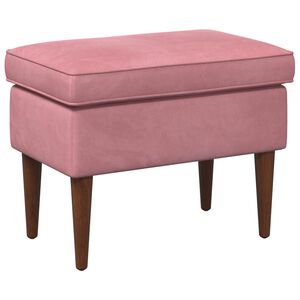 vidaXL Fotpall Rosa 55 x 35 x 41 cm Sammet