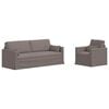 vidaXL Soffa 180cm 2 pcs Taupe Metall