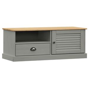 vidaXL Tv-b&auml;nk VIGO gr&aring; 106x40x40 cm massiv furu